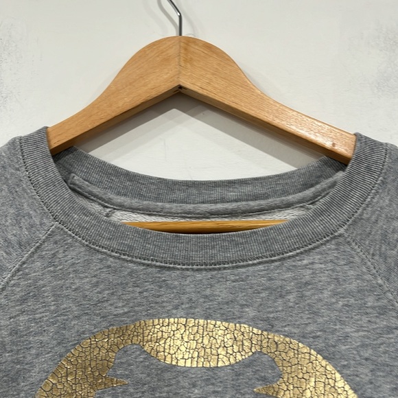 Zadig & Voltaire Gold Skull Grey Sweatshirt Oversized Cotton size S - Picture 9 of 11